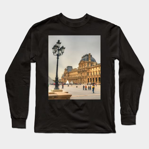 The Lamppost  & The Louvre Long Sleeve T-Shirt by Michaelm43